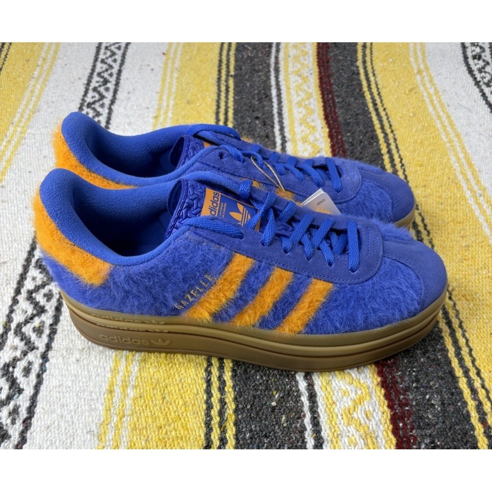 Adidas Originals GAZELLE BOLD Hi-Res Blue/Bright Orange JS3906 Women Sz-9.5 NWOB